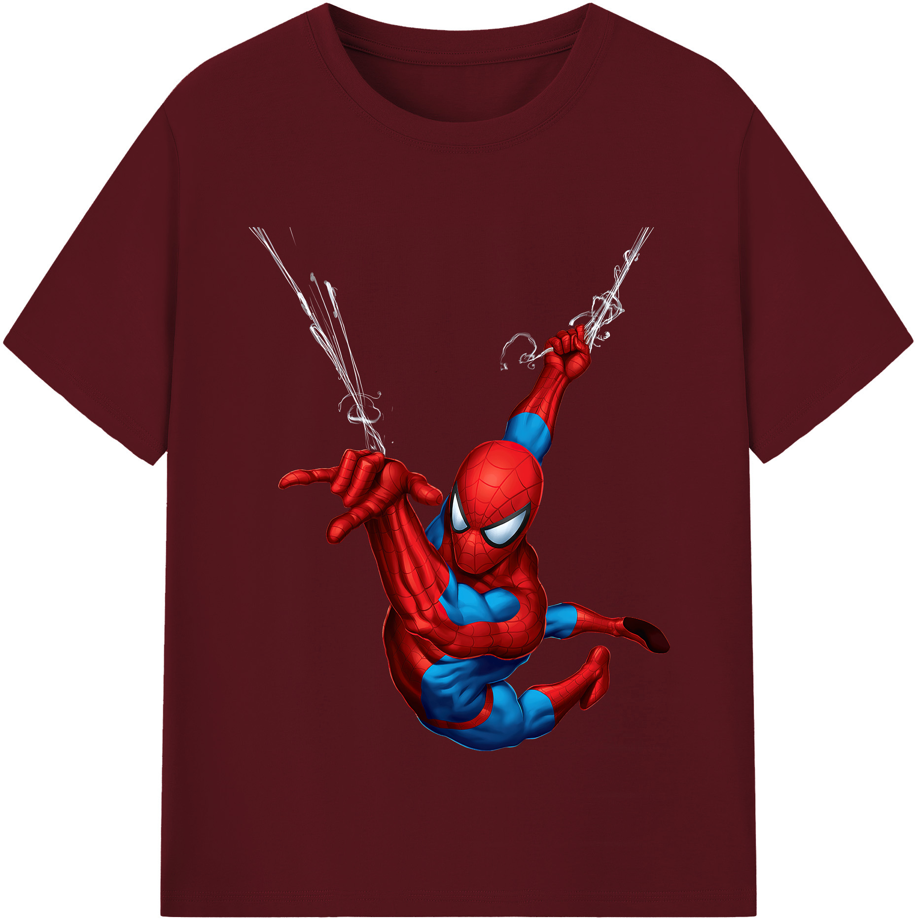 （画像用） Spider Man スパイダーマン 綿100％半袖Tシャツ（フロントプリント）